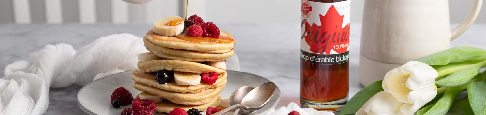 Recette de pancake au sirop d'érable bio