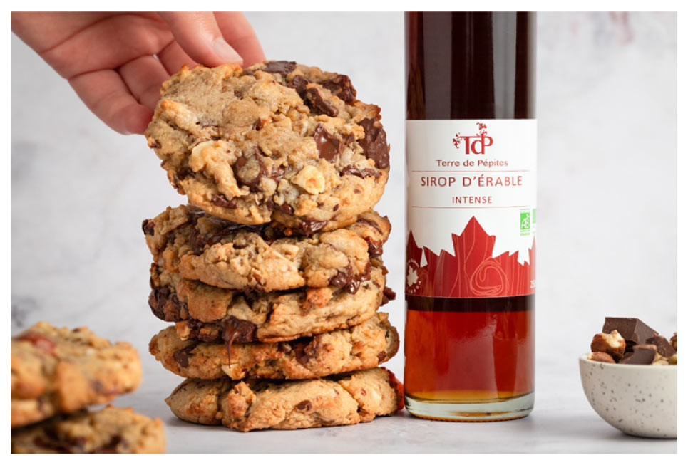 Cookies fondants faits maison sucrés au sirop d’érable pour un goûter gourmand