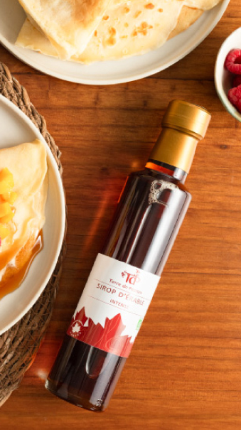 Sirop d'érable bio Terre de pépite idéal pour vos soirées crêpes 