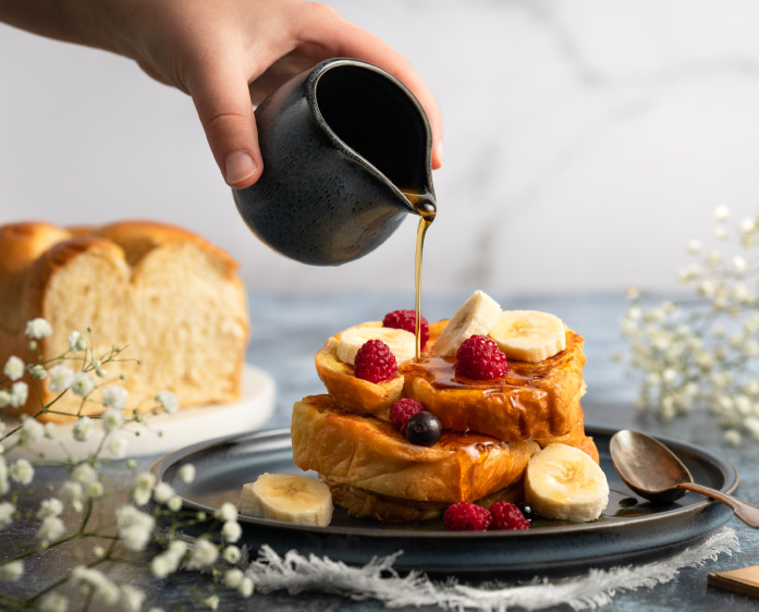 recette brioche perdue au sirop derable pour le petit dejeuner ou le gouter