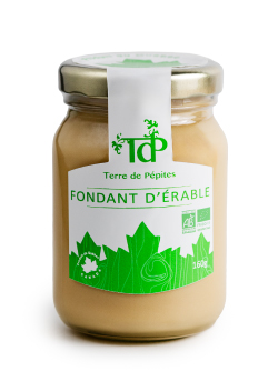 Fondant d'érable bio du Canada Terre de pépites, sirop d'érable bio du Canada